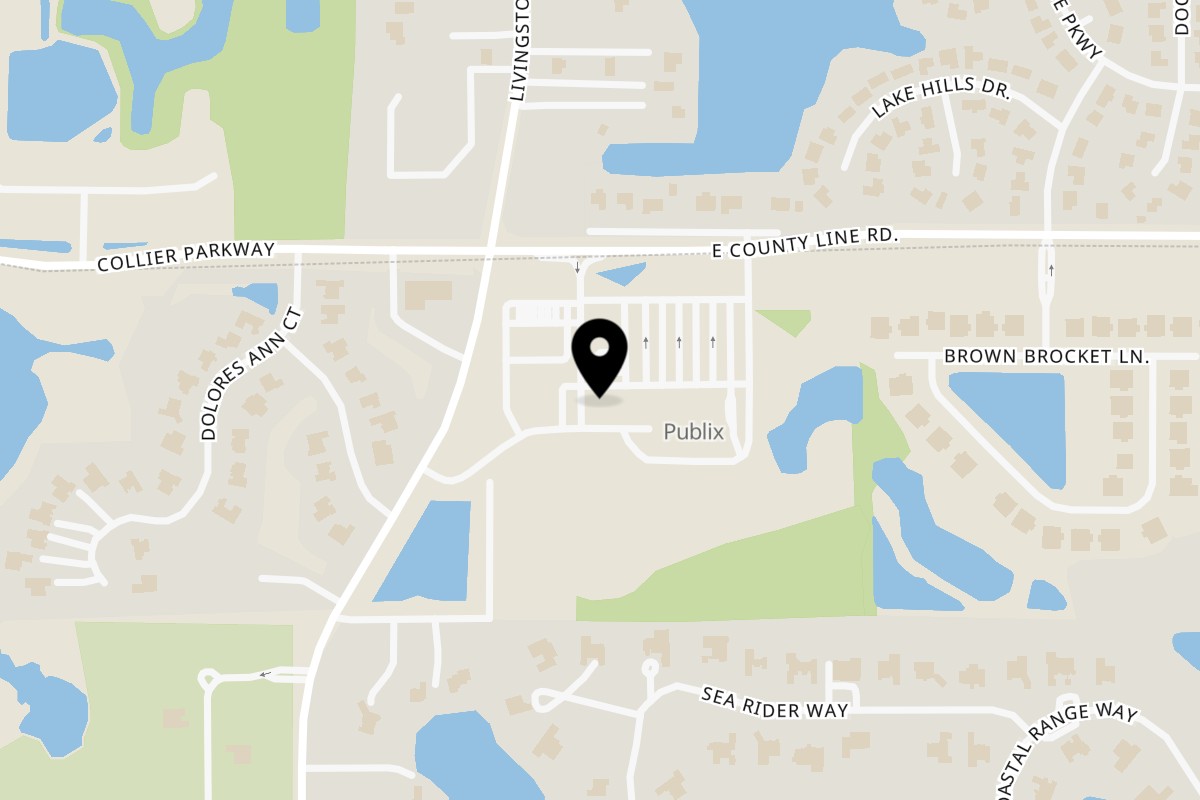 Map showing the location of The Wexford Irish Pub & Grille on 2741 E County Line Rd in Lutz